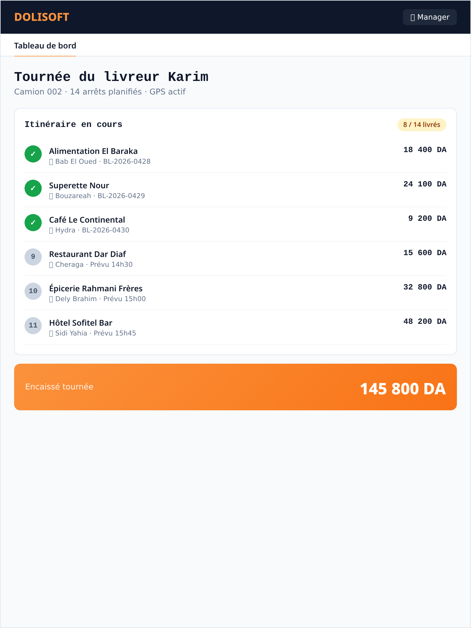 Ventes et tournées avec vos clients du quotidien
